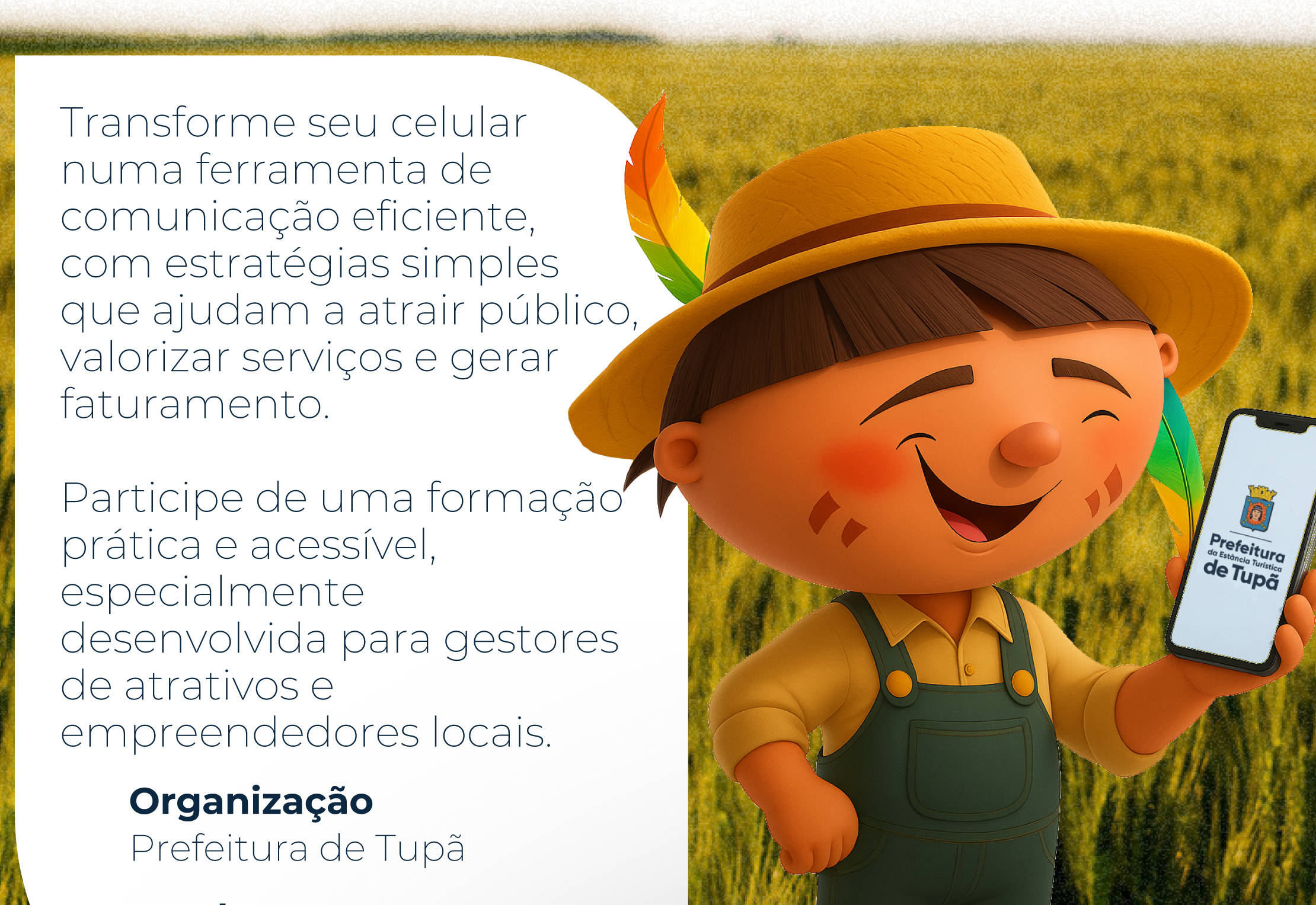 Workshop vai ensinar gestores de atrativos turísticos a utilizar celular como ferramenta de divulgação