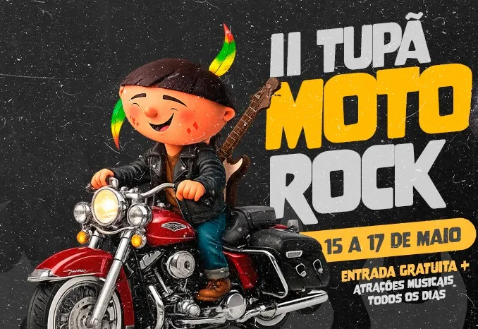 II Tupã Moto Rock acontece de 15 a 17 de maio com entrada gratuita